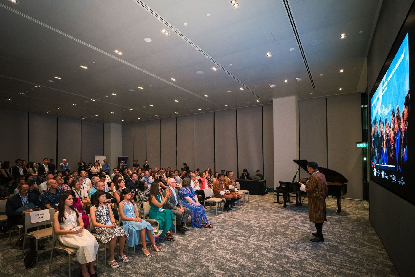 The audience seated for the Singapore premiere of The Girl and Her Piano, October 2024